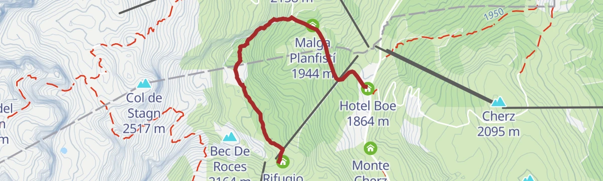 Route map: Bec de Roces